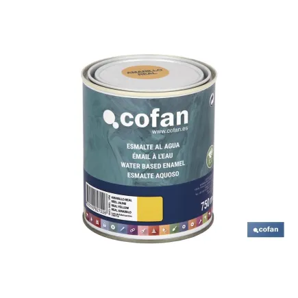 ESMALTE AL AGUA (750 ML) AMARILLO REAL BRILLO