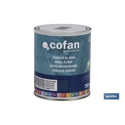 ESMALTE AL AGUA (750 ML) AZUL REAL SATINADO