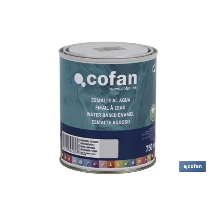 ESMALTE AL AGUA (750 ML) GRIS PERLA SATINADO