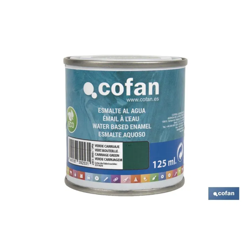 ESMALTE AL AGUA (125 ML) VERDE CARRUAJE BRILLO