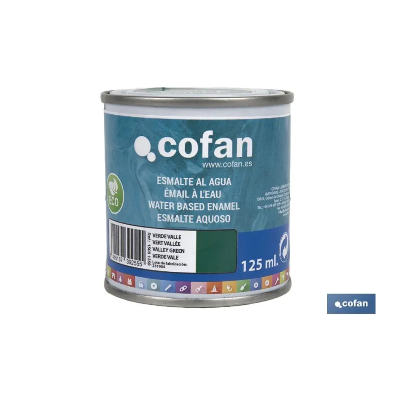 ESMALTE AL AGUA (125 ML) VERDE VALLE BRILLO