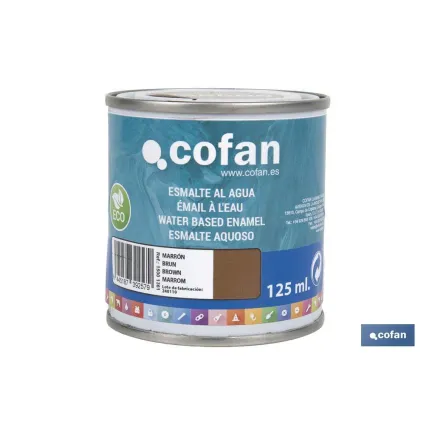 ESMALTE AL AGUA (125 ML) MARRÓN BRILLO