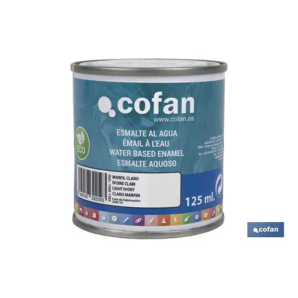 ESMALTE AL AGUA (125 ML) MARFIL CLARO BRILLO