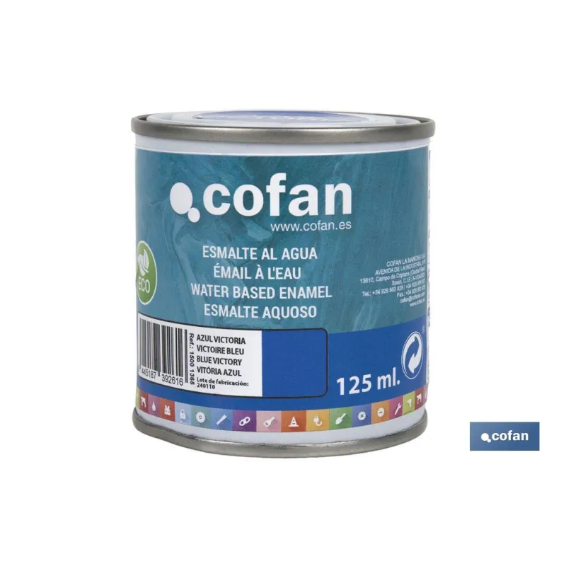 ESMALTE AL AGUA (125 ML) AZUL VICTORIA BRILLO