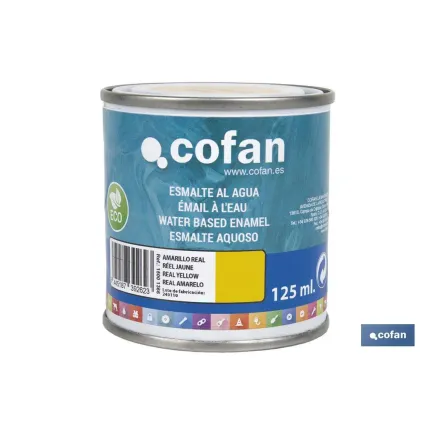 ESMALTE AL AGUA (125 ML) AMARILLO REAL BRILLO