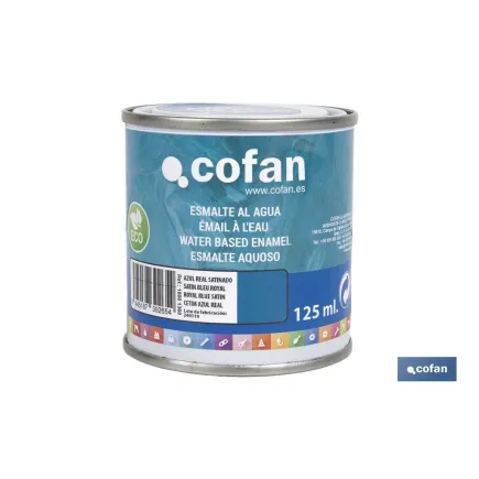 ESMALTE AL AGUA (125 ML) AZUL REAL SATINADO