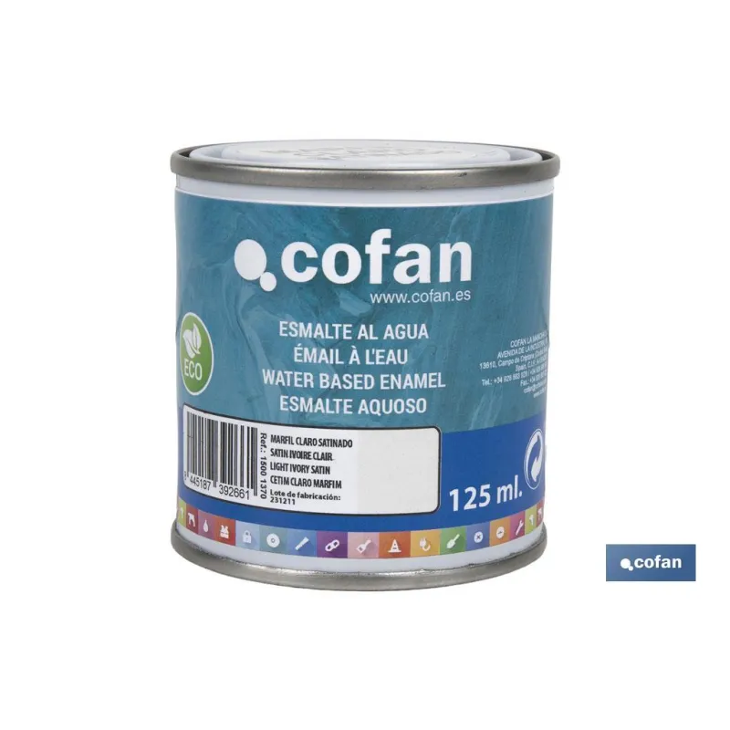 ESMALTE AL AGUA (125 ML) MARFIL CLARO SATINADO
