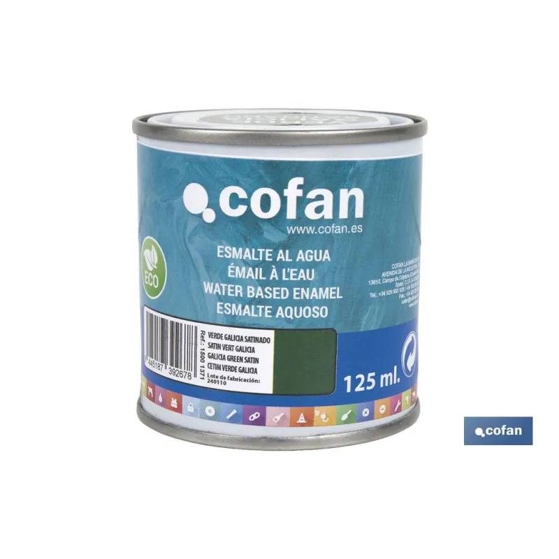 ESMALTE AL AGUA (125 ML) VERDE GALICIA SATINADO