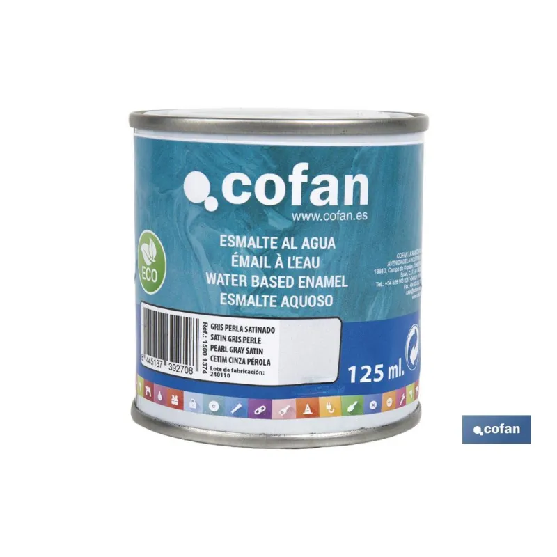 ESMALTE AL AGUA (125 ML) GRIS PERLA SATINADO