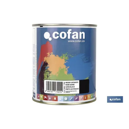 ESMALTE SINTÉTICO (750 ML) NEGRO SATINADO