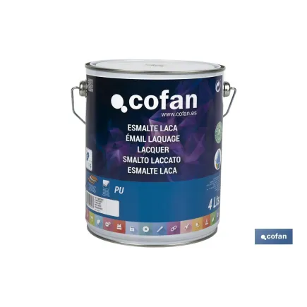 ESMALTE LACA AL AGUA BLANCO 4 L MATE