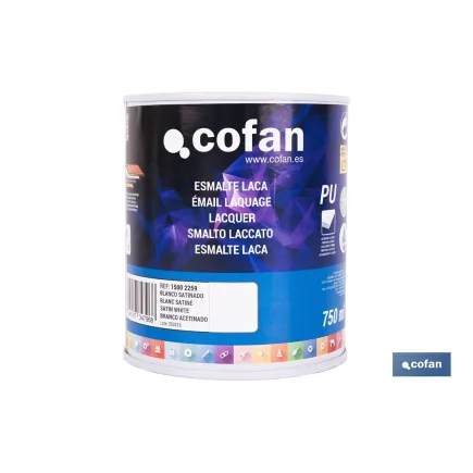 ESMALTE LACA AL AGUA BLANCO 750 ML SATINADO