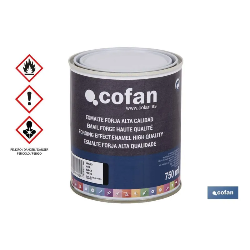 ESMALTE FORJA ALTA CALIDAD (750 ML) NEGRO