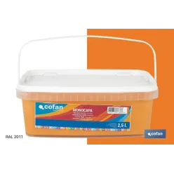 PINTURA PLÁSTICA MONOCAPA Naranja (2,5 LT