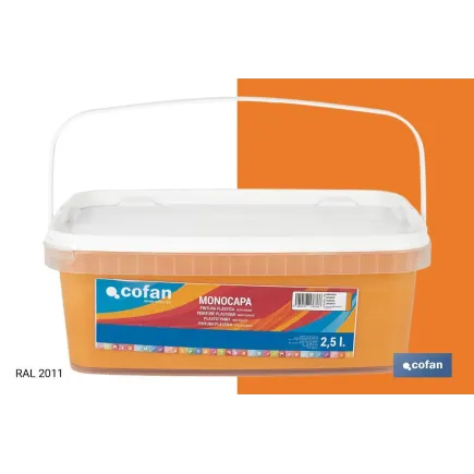 PINTURA PLÁSTICA MONOCAPA Naranja (2,5 LT