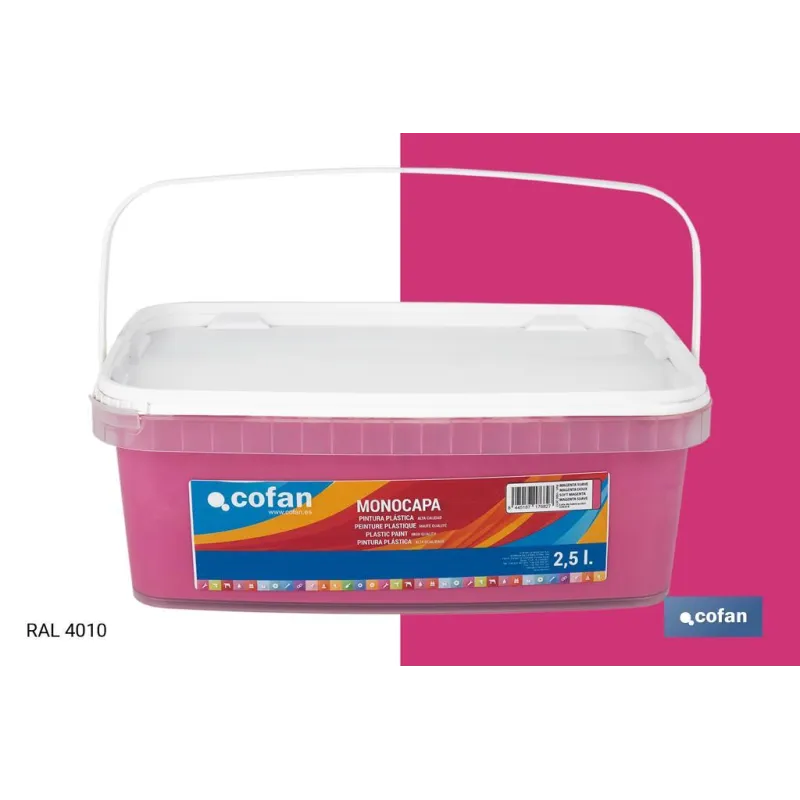 PINTURA PLÁSTICA MONOCAPA Magenta Suave (2,5 LT)