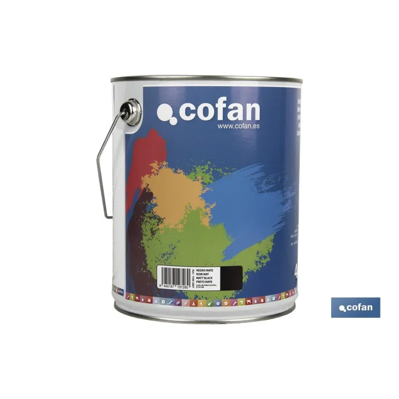 ESMALTE SINTÉTICO (4 L) NEGRO MATE