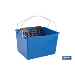 CUBETA 16 L. AZUL CON REJILLA 2 ASAS