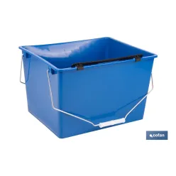 CUBETA 16 L. AZUL CON REJILLA 2 ASAS