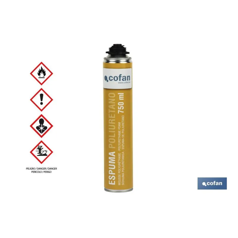 ESPUMA POLIURETANO A PISTOLA 750ML