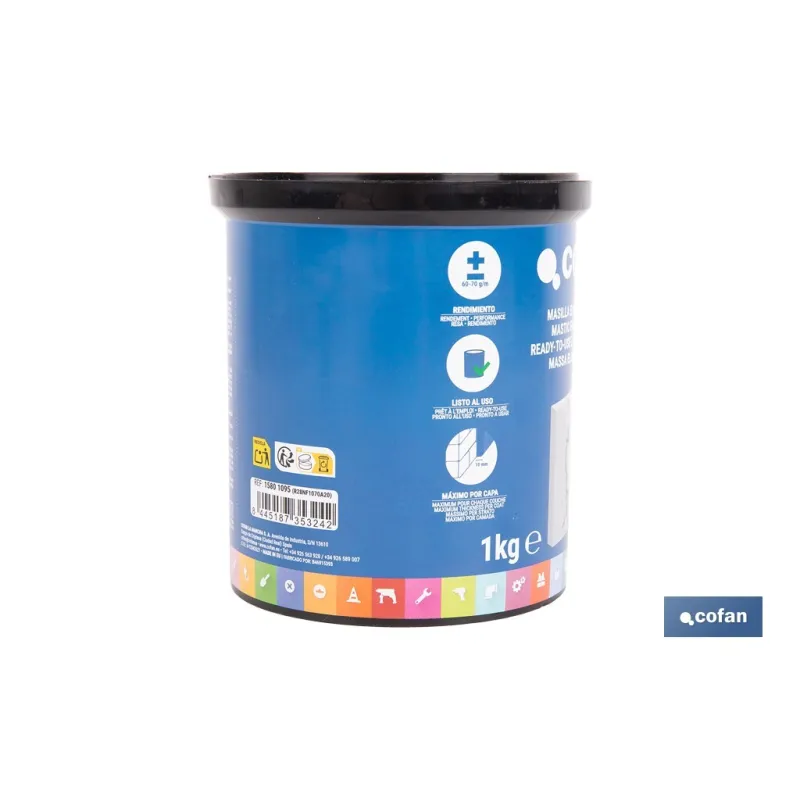 MASILLA ELÁSTICA FIBRADA PARA EXTERIOR 1 KG