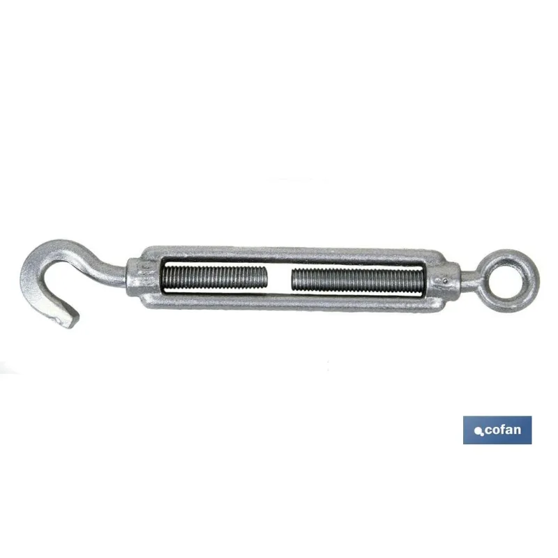TENSOR GANCHO-ANILLA ZINC. DIN 1480 M-24