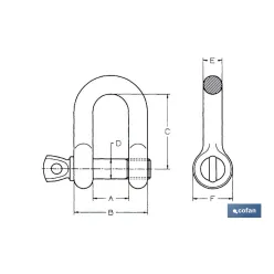 GRILLETE RECTO M-16 ZINCADO