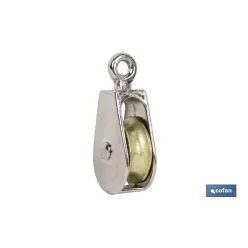 POLEA SIMPLE FIJA NIQUELADA (Ø20MM) Venta unitaria