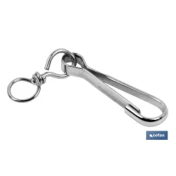 MOSQUETÓN GIRATORIO NIQUELADO 70mm