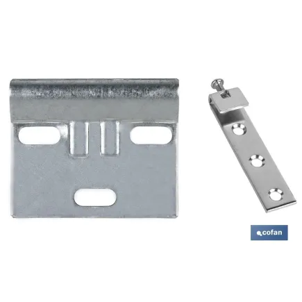 SET COLGADOR DE ARMARIO ZINCADO 60 MM