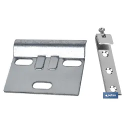 SET COLGADOR DE ARMARIO ZINCADO 60 MM