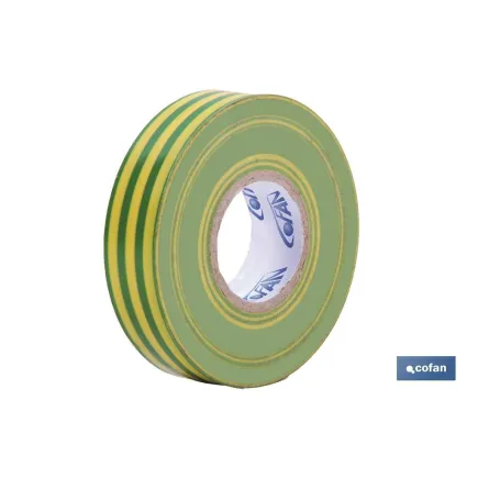 CINTA AISLANTE 180 Micras TOMA TIERRA 19mmX20 Metros venta unitaria