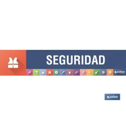 SEÑALETICA IMANTADA PARA EXPOSITOR 975 x 200 mm - SEGURIDAD