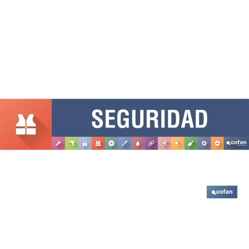 SEÑALETICA IMANTADA PARA EXPOSITOR 975 x 200 mm - SEGURIDAD