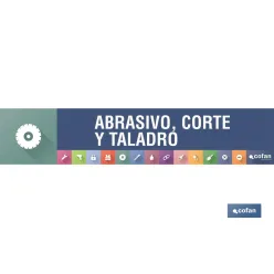 SEÑALETICA IMANTADA PARA EXPOSITOR 975 x 200 mm - ABRASIVO, CORTE Y TALADRO