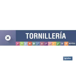 SEÑALETICA IMANTADA PARA EXPOSITOR 975 x 200 mm - TORNILLERIA