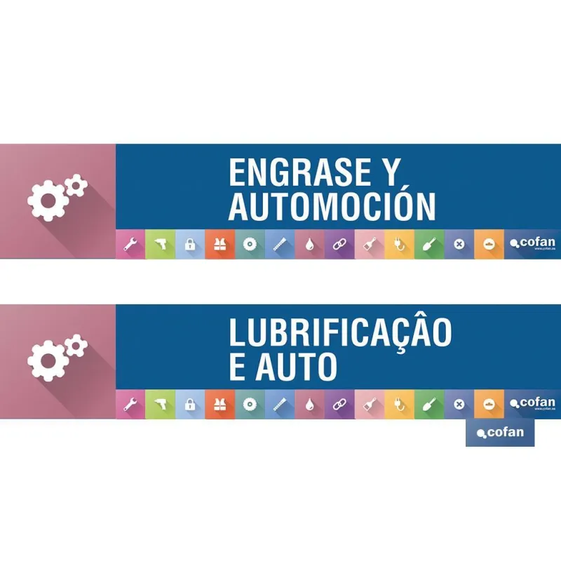 SEÑALETICA IMANTADA PARA EXPOSITOR. 975 x 200 mm – ENGRASE Y AUTOMOCIÓN