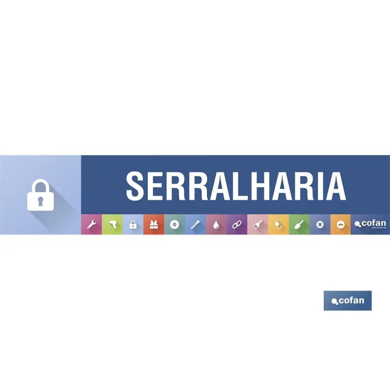 SEÑALETICA IMANTADA PORTUGUES PARA EXPOSITOR 975 x 200 mm - SERRALHARIA