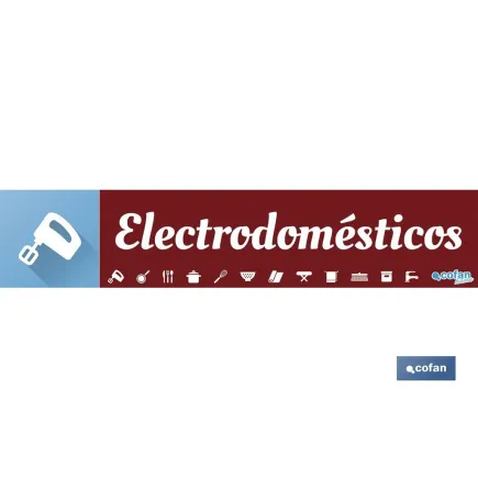 SEÑALETICA IMANTADA PARA EXPOSITOR 975 x 200 mm - ELECTRODOMÉSTICOS