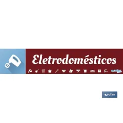 SEÑALETICA IMANTADA PORTUGUES PARA EXPOSITOR 975 x 200 mm - ELETRODOMÉSTICOS