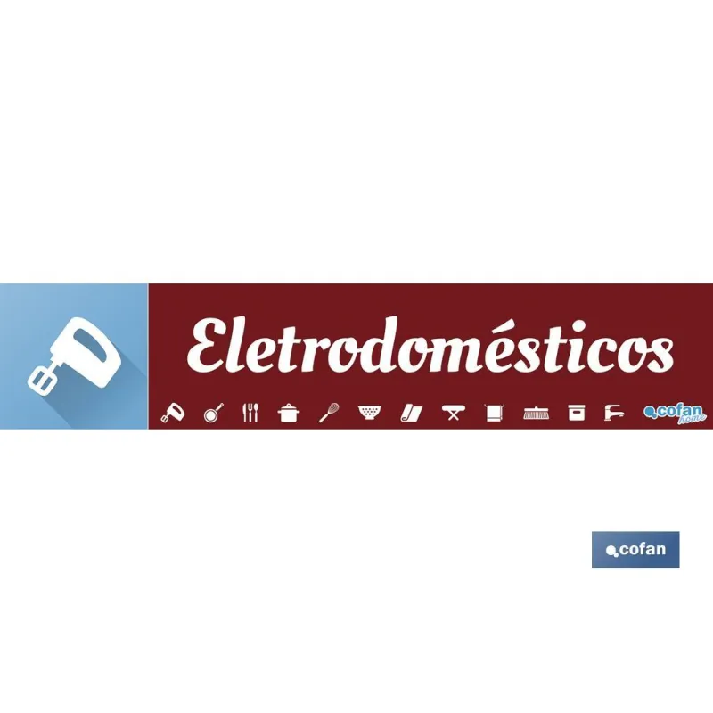 SEÑALETICA IMANTADA PORTUGUES PARA EXPOSITOR 975 x 200 mm - ELETRODOMÉSTICOS