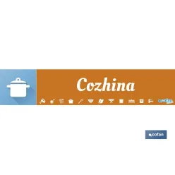 SEÑALETICA IMANTADA PORTUGUES PARA EXPOSITOR 975 x 200 mm - COZHINA