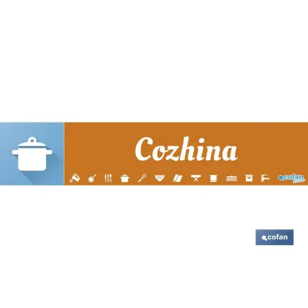 SEÑALETICA IMANTADA PORTUGUES PARA EXPOSITOR 975 x 200 mm - COZHINA