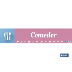 SEÑALETICA IMANTADA PARA EXPOSITOR 975 x 200 mm - COMEDOR