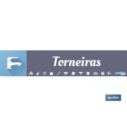 SEÑALETICA IMANTADA PORTUGUES PARA EXPOSITOR 975 x 200 mm - TORNEIRAS