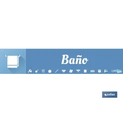 SEÑALETICA IMANTADA PARA EXPOSITOR 975 x 200 mm - BAÑO