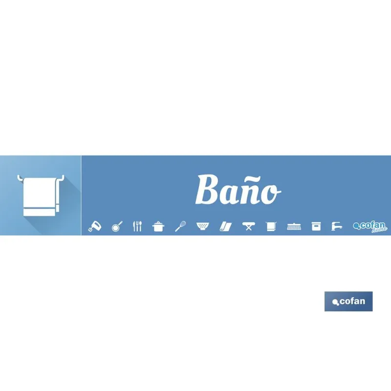 SEÑALETICA IMANTADA PARA EXPOSITOR 975 x 200 mm - BAÑO