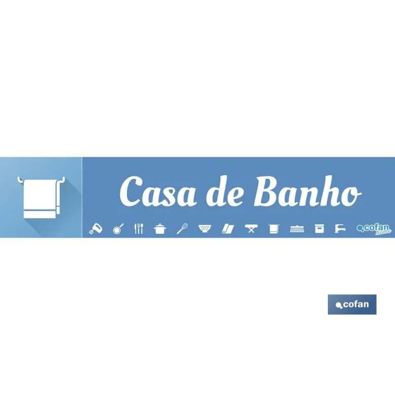 SEÑALETICA IMANTADA PORTUGUES PARA EXPOSITOR 975 x 200 mm - CASA DE BANHO