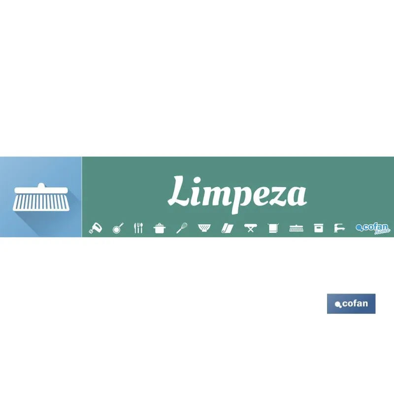 SEÑALETICA IMANTADA PORTUGUES PARA EXPOSITOR 975 x 200 mm - LIMPEZA