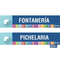 SEÑALETICA IMANTADA PARA EXPOSITOR 975 x 200 mm - FONTANERIA